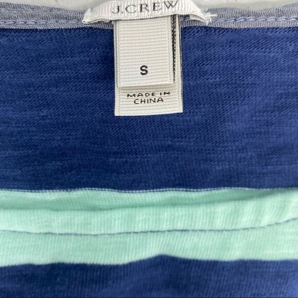 J. Crew Navy & Light Teal Shirttail Dress size Small - Picture 4 of 8